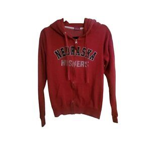 Nebraska Cornhuskers Campus Heritage Women’s Size Medium Bling Zip Sweater